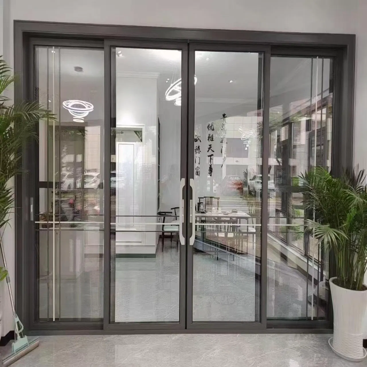 8. Modern Residential Patio Door Thermal Break Security Aluminium Aluminum Doubletempered Glass Sliding Door