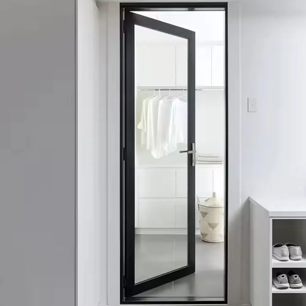 Modern Minimalist Swing Door Bathroom Door Moisture-Proof Waterproof Rust-Proof Aluminum Alloy Glass Door