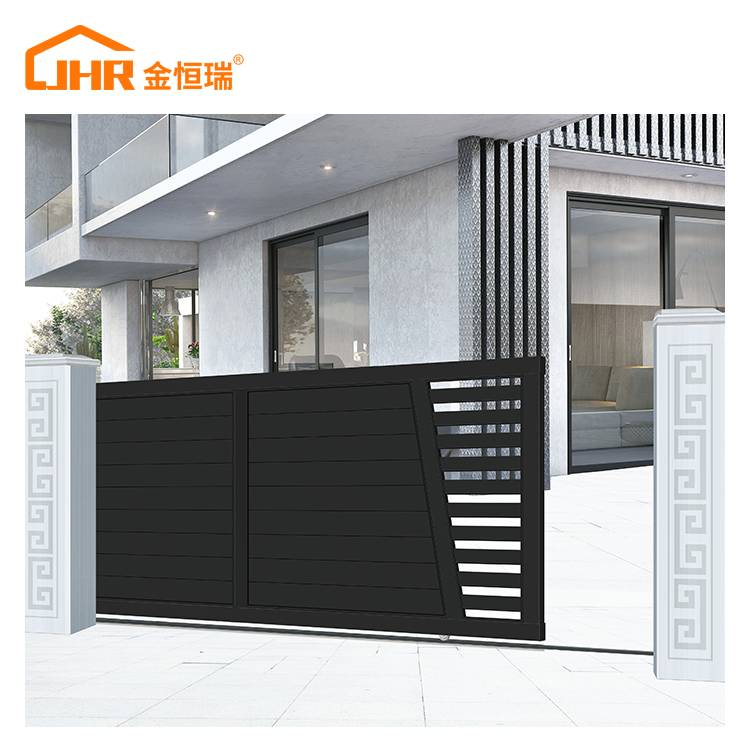 Sleek Minimalist Aluminum Gates with Laser-Cut Front Design