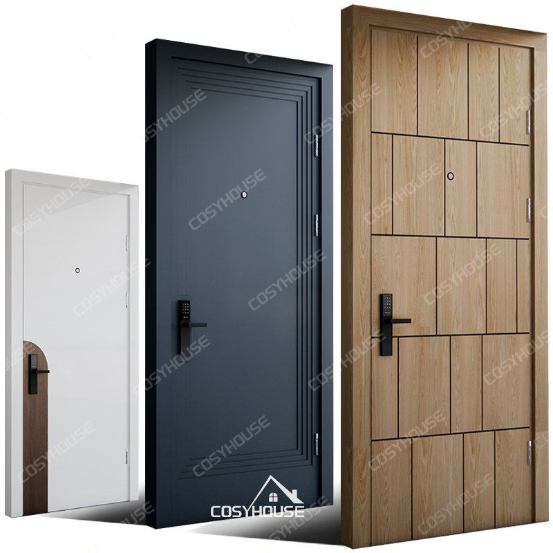 Minimalist White Painted Wooden Interior Door with Hidden Frame Flush Design