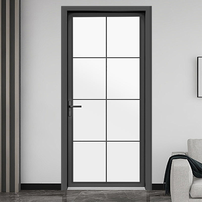 Modern Minimalist Swing Door Bathroom Door Moisture-Proof Waterproof Rust-Proof Aluminum Alloy Glass Door
