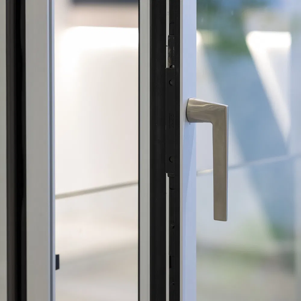 Narrow Slim Frame Aluminium Sliding Accordion Panoramic Doors with Double Glass