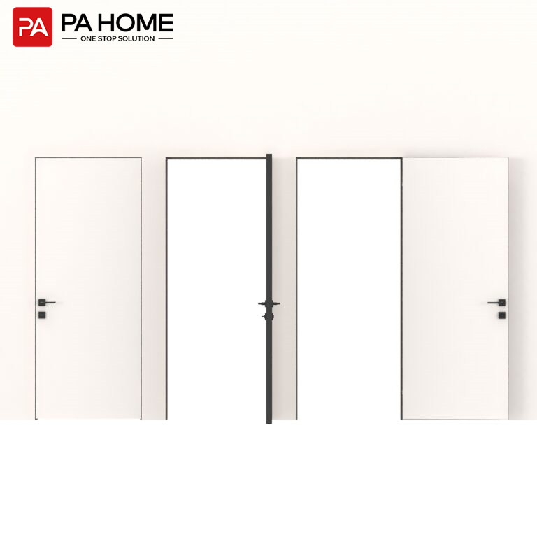 PA Luxury Frameless Invisible Interior Room Wood Solid Flush Hidden Frame Aluminum Wood Door Hidden Door