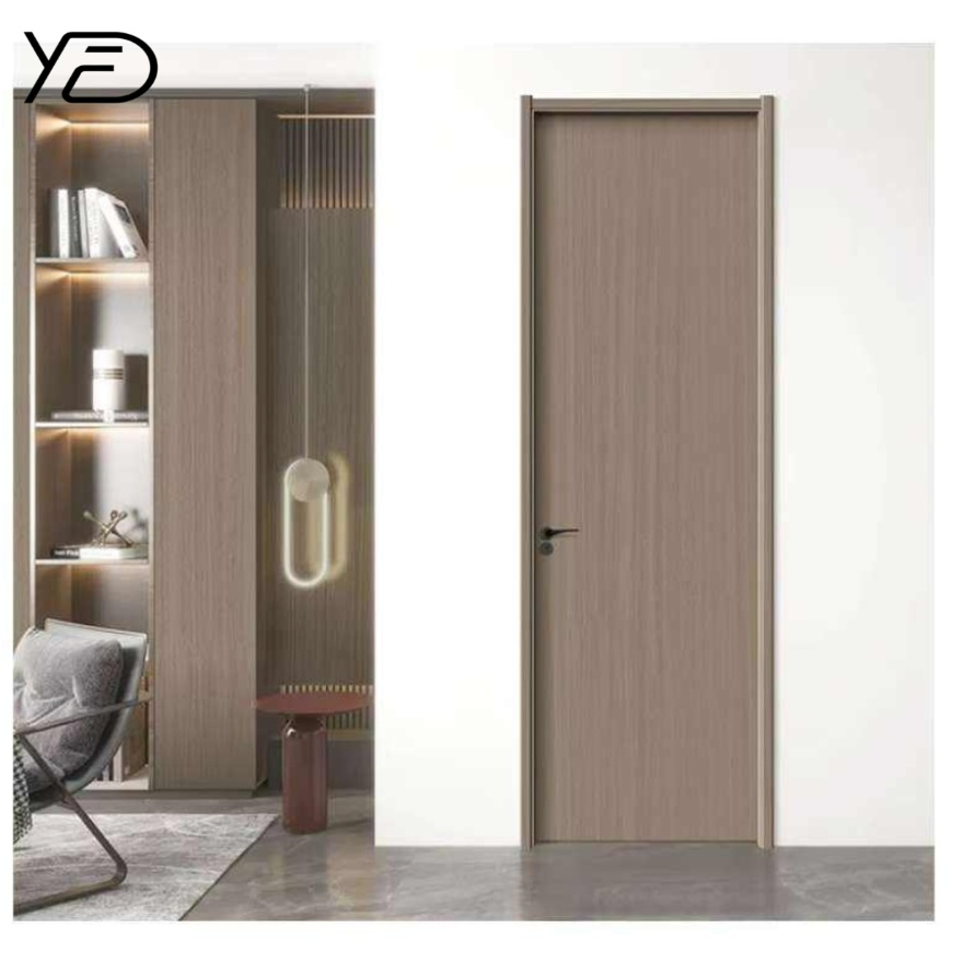 Modern Custom Wood Composite Flat Acoustic Seal Door Indoor Entry Soundproof Fireproof Door for Hotel Music Room