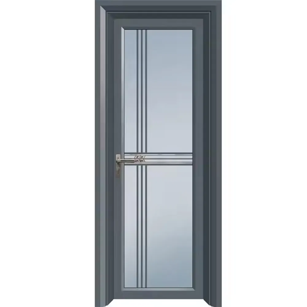 Modern Minimalist Swing Door Bathroom Door Moisture-Proof Waterproof Rust-Proof Aluminum Alloy Glass Door