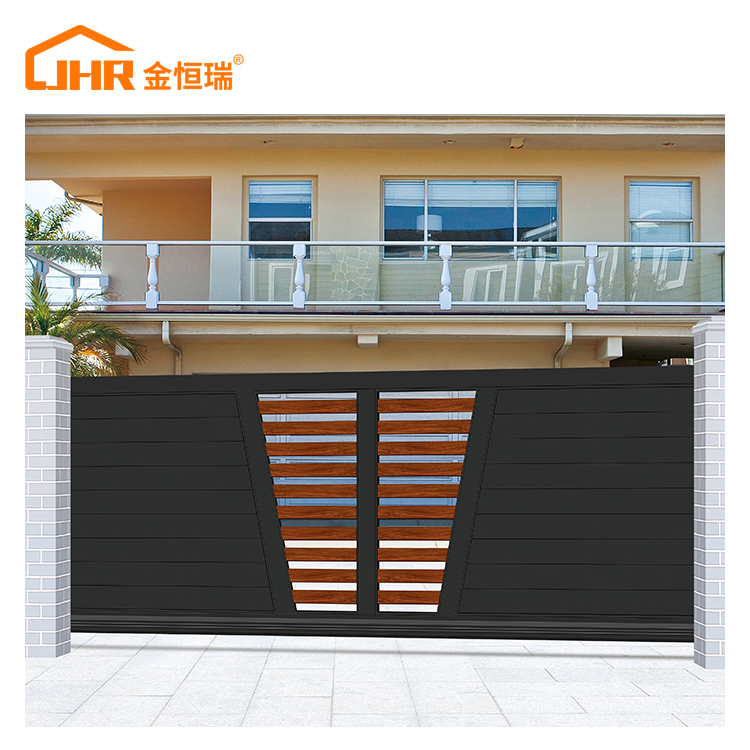 Sleek Modern Aluminum Front Gate with Laser Cut Design