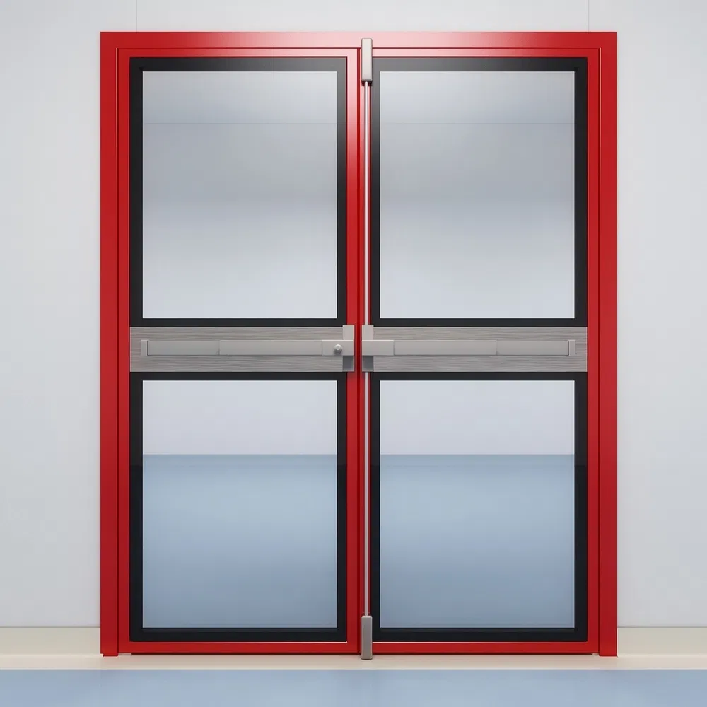 Multi-Point Lock Steel Metal Security Entry Safety Door for Warehouse Protection