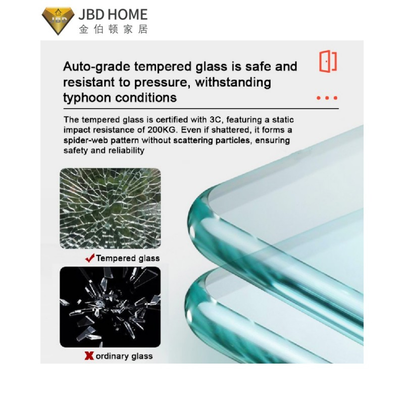 High Security Modern Glass Casement Door Aluminium Frame Multi-Point Lock System