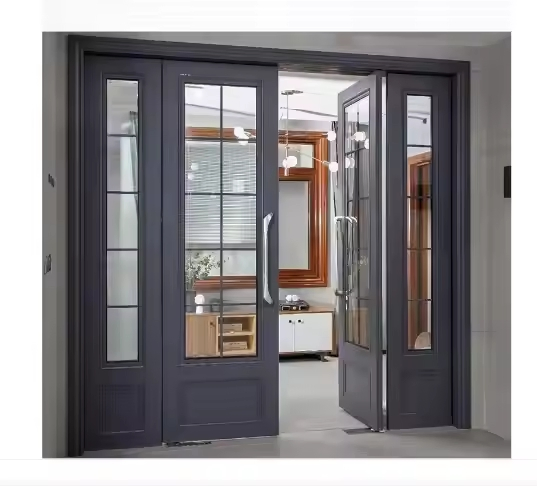 Single Door Designs Luxury Frameless Invisible Interior Room Wood Solid Flush Hidden Frame Aluminum Inside Casement Door