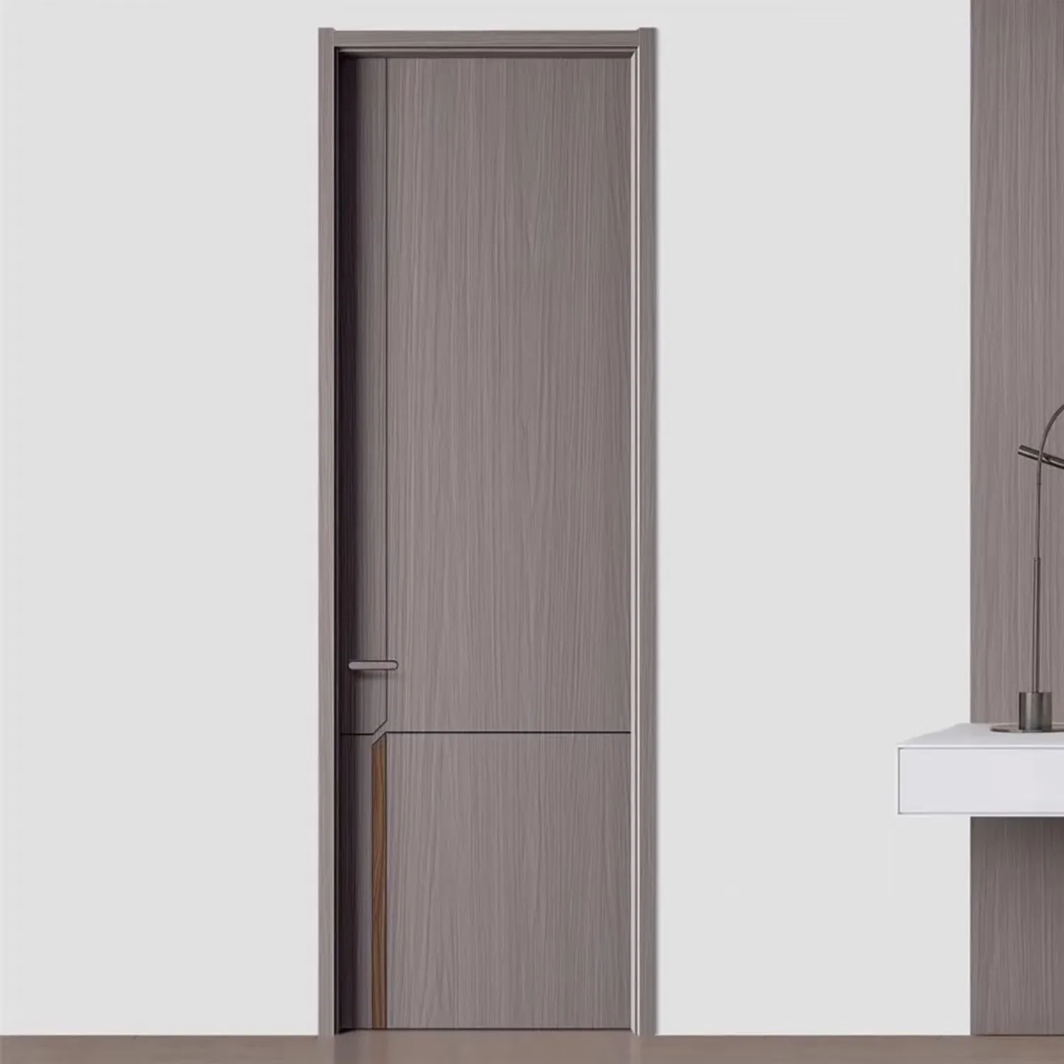 Factory Wholesale Price Internal Acoustic Wooden Door Laminated MDF/PVC Wood Entry Room Door for Apartment, Hotel, Hospital, School