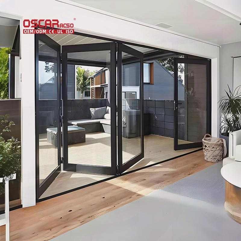 Heavy Duty Carbon Steel Track Sliding S Hardware Waterproof Wooden Rails Barn S Hardware Kits Folding Door