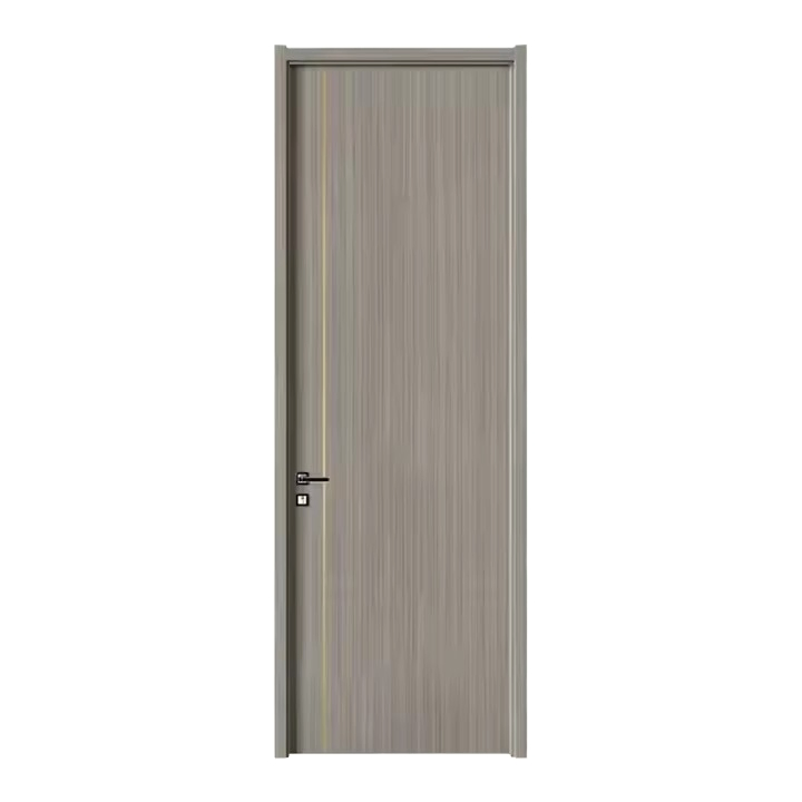 Design Flush Panel Internal Solid Wooden Modern Hidden Frame Invisible Hinge Door