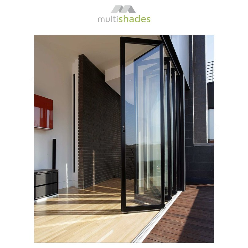 Multishades Modern Thermal Break Aluminum Folding Doors Factory Wholesale Apartment Bathroom Waterproof Moisture-Proof Custom