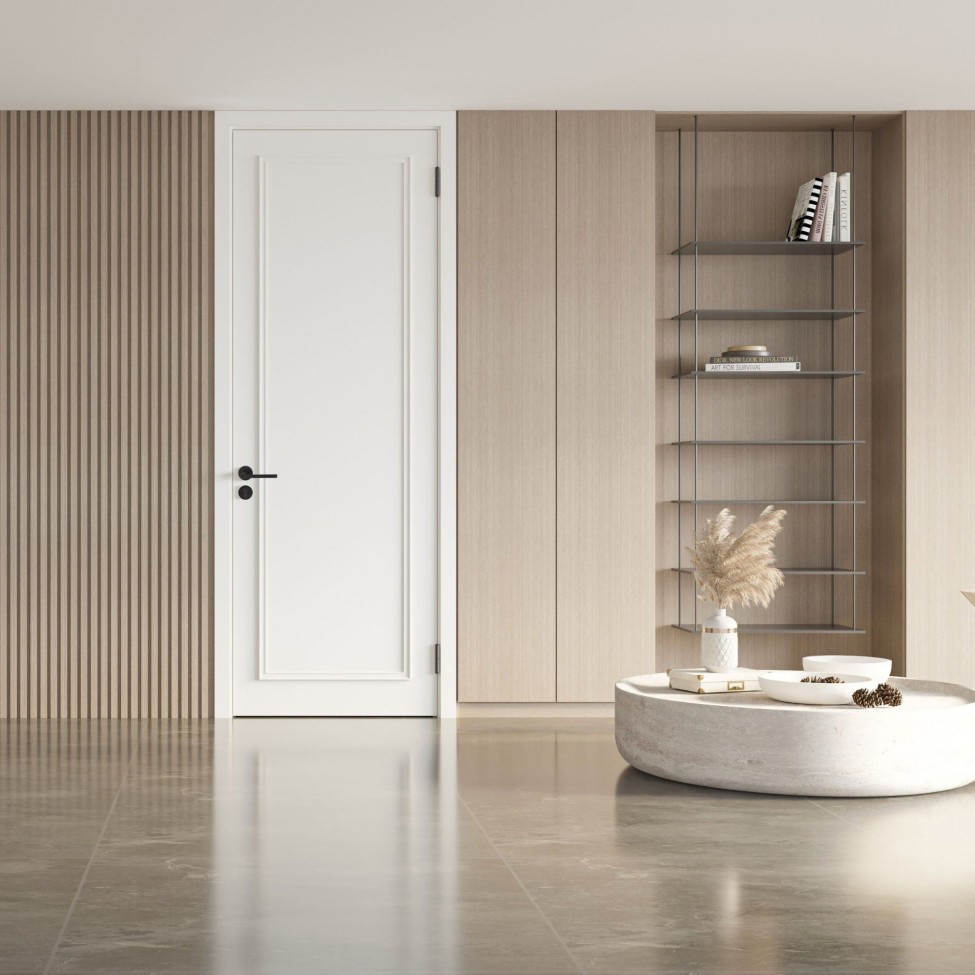 China Waterproof Melamine Interior Door Moisture Proof WPC Bathroom House Door for Indoor Use Manufacturers