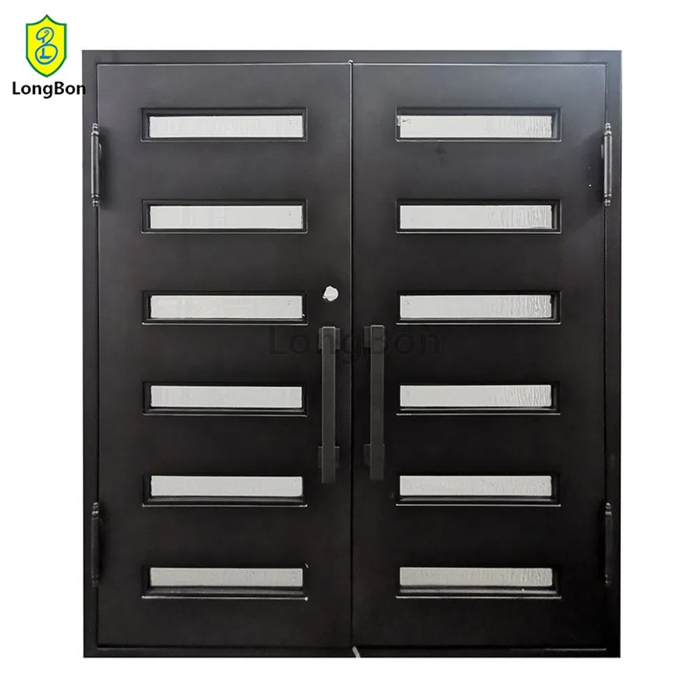 Modern High Security Wrought Iron Double Doors Multi Point Locks