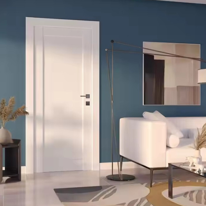 Wood Single Door Designs Luxury Frameless Invisible Interior Room Wood Solid Flush Hidden Frame Aluminum Wood Door Hidden Door