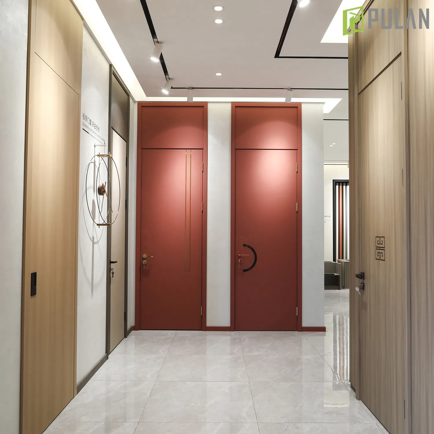 Latest Design Interior Hidden Frame Sound Reducing MDF Door Skin PVC Finishing Wooden Flush Door for Home/Office