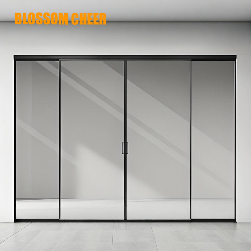 Modern Interior Aluminum Sliding Glass Door with Slim Frame Design