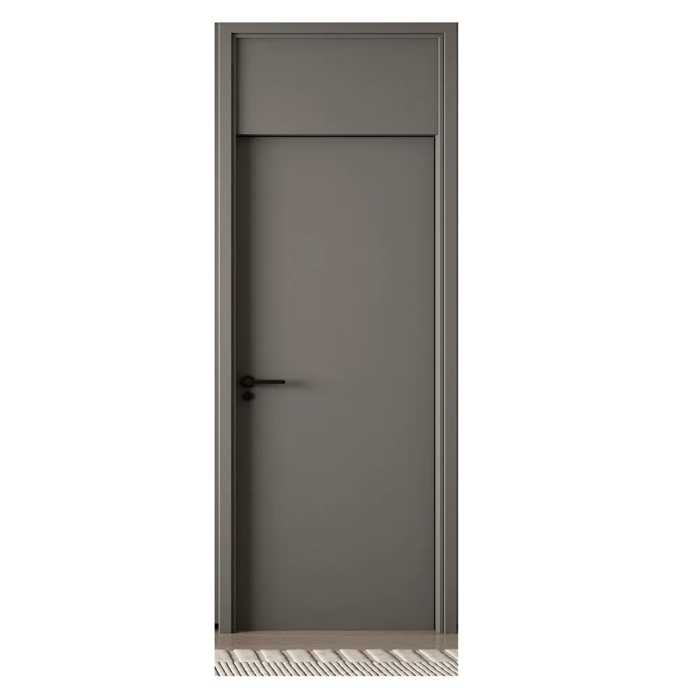 Chinese Supplier Bathroom Plastic Door Black Moisture-Proof with Handles WPC Door for Toilet