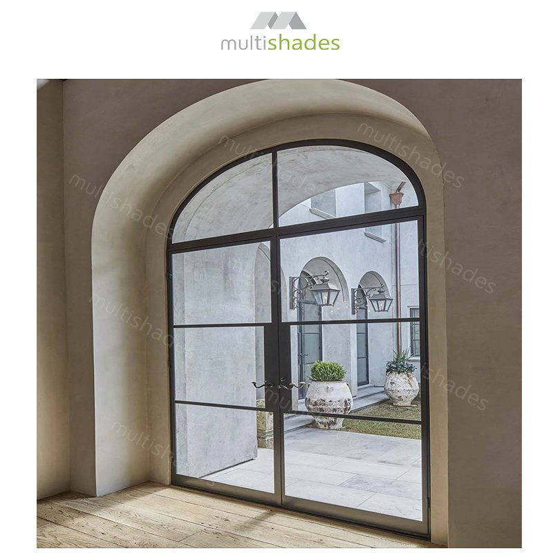 Multishades American-Inspired Aluminum French Doors for Villa Bathroom Waterproof Moisture-Proof Factory Custom