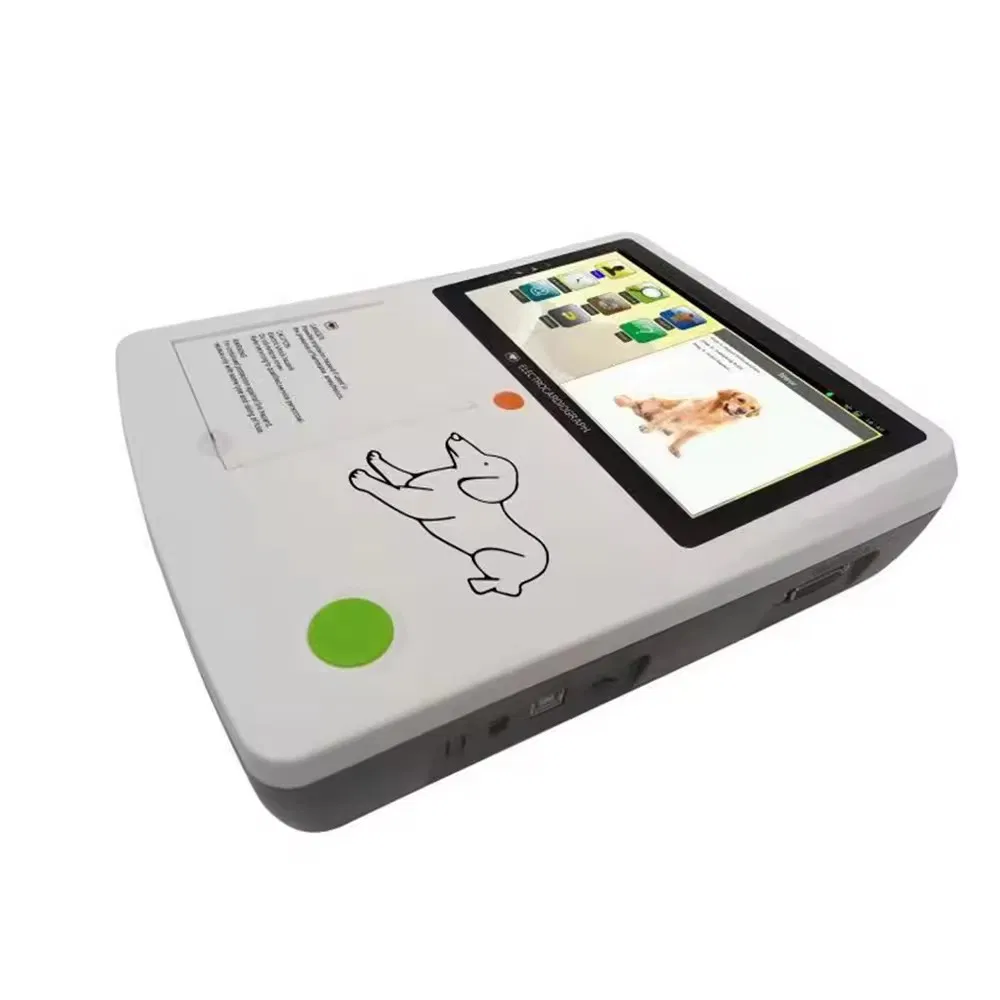 Máquina de electrocardiografía ECG portátil digital completa para animales de venta caliente