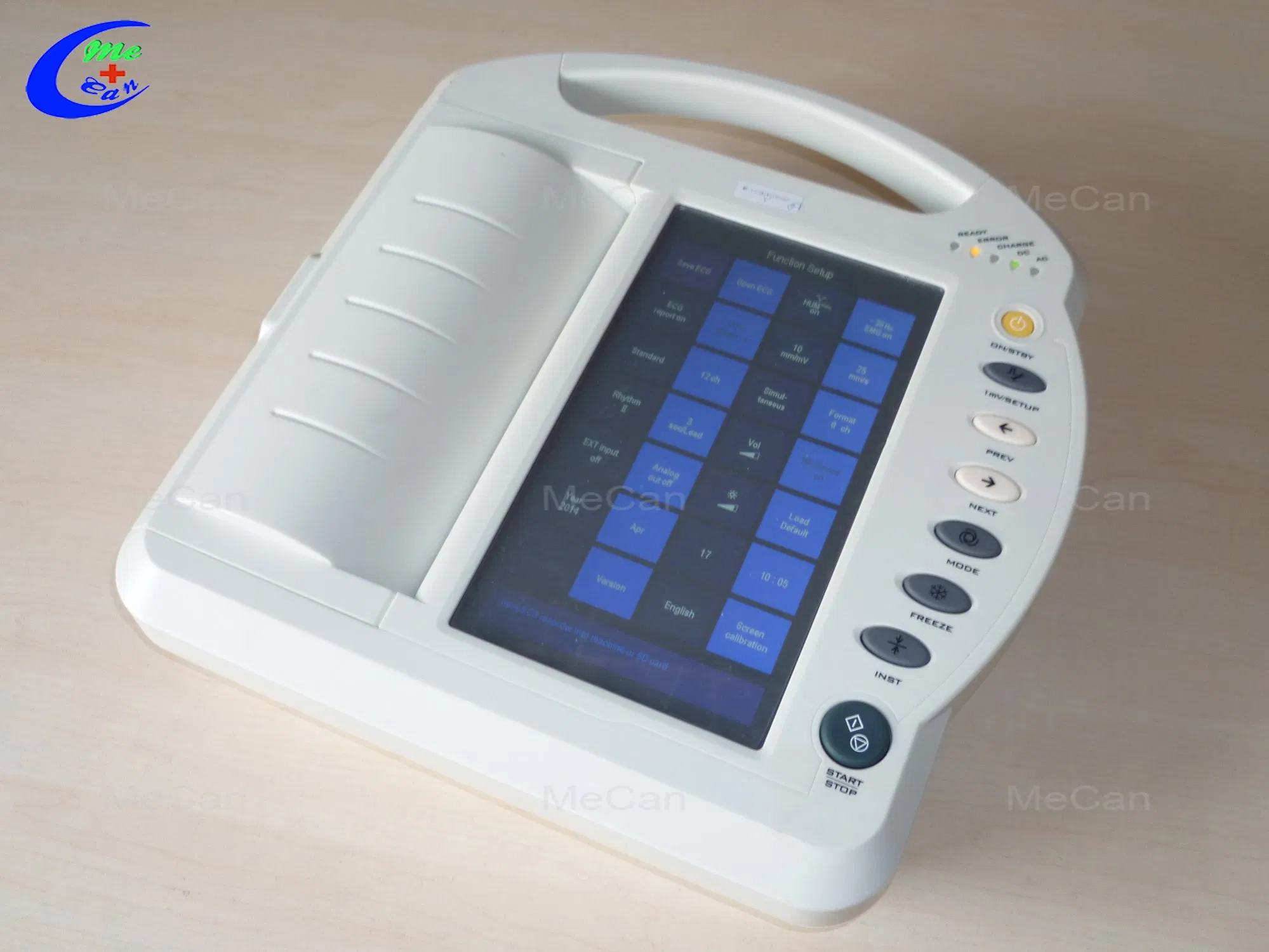 Pantalla táctil de 10 pulgadas estándar 12 canal electrocardiógrafo ECG máquina