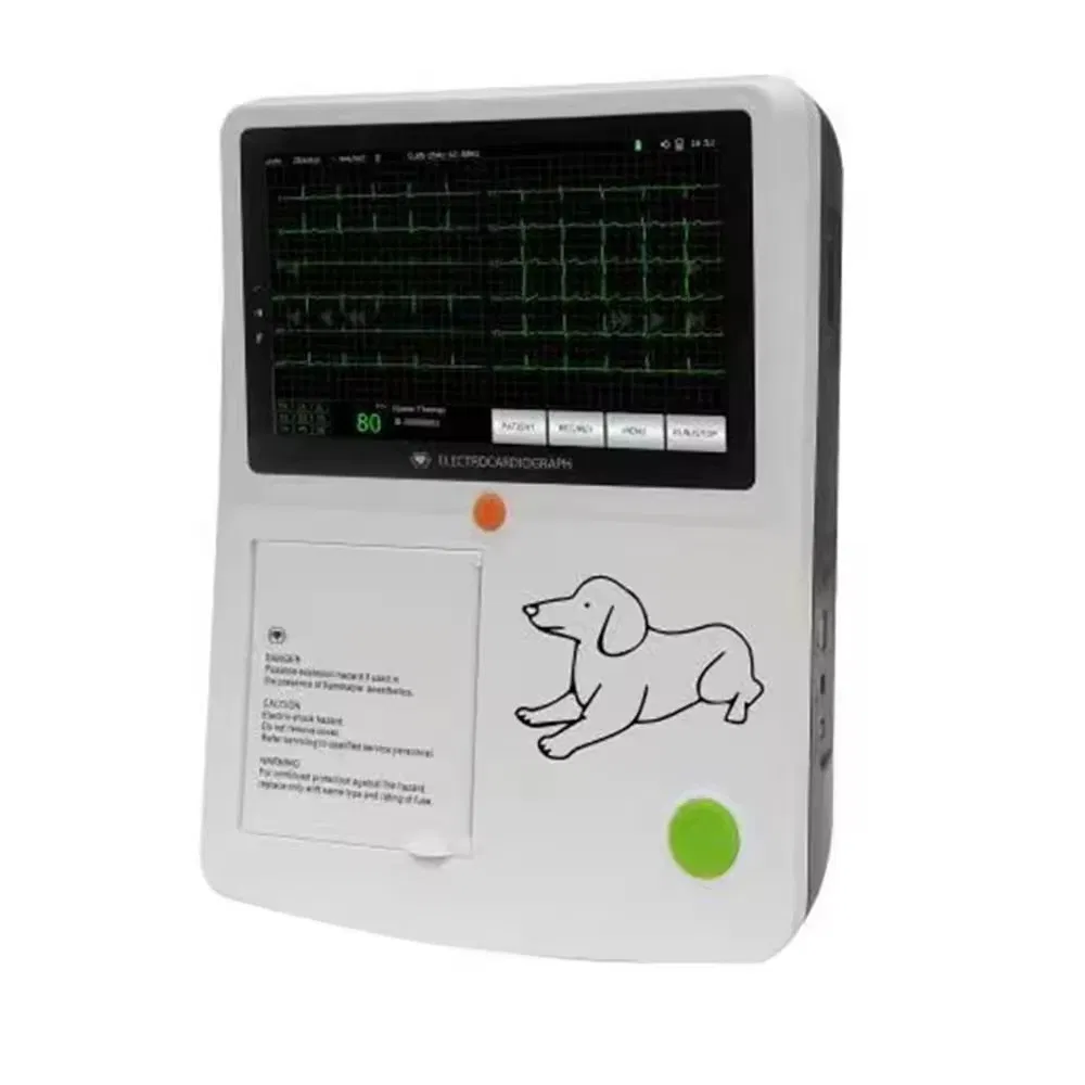 Máquina de electrocardiografía ECG portátil digital completa personalizada de China para animales