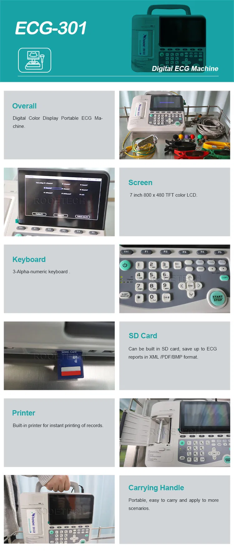 Detalles de ECG301