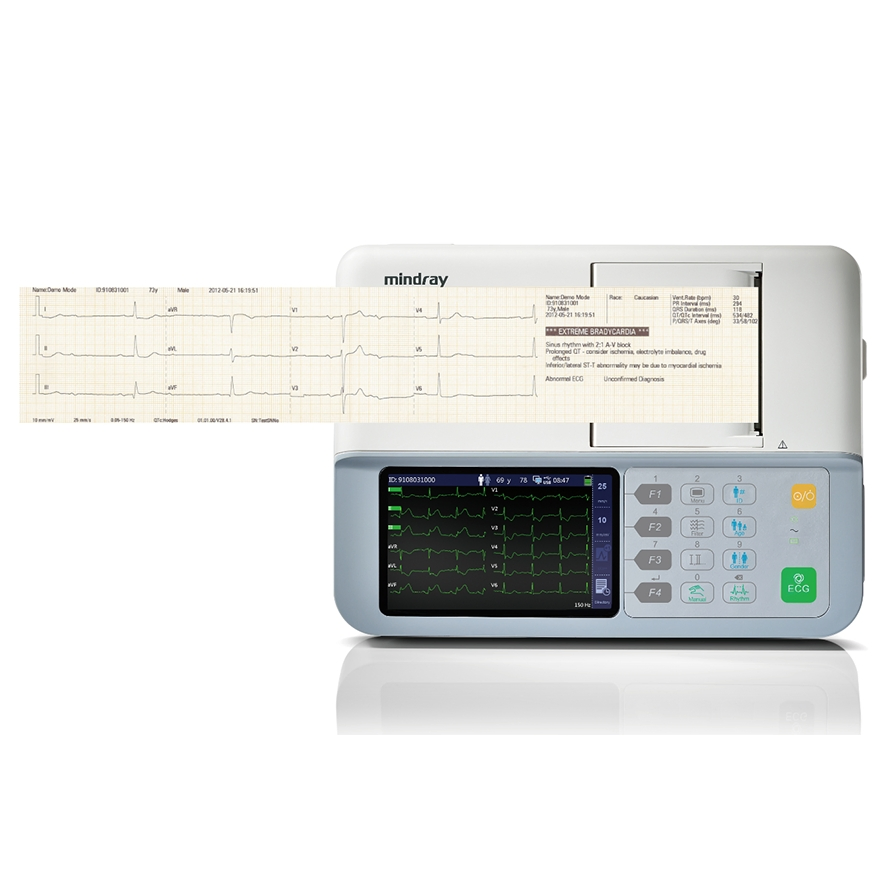 Mindray BeneHeart R3 Alta Calidad 3/6/12 Canal ECG 12 Electrocardiógrafo con Papel Térmico