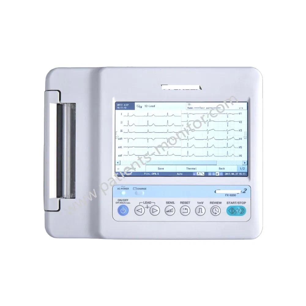 Fx-8200 Electrocardiógrafo Avanzado 12-Lead Máquina de ECG EKG