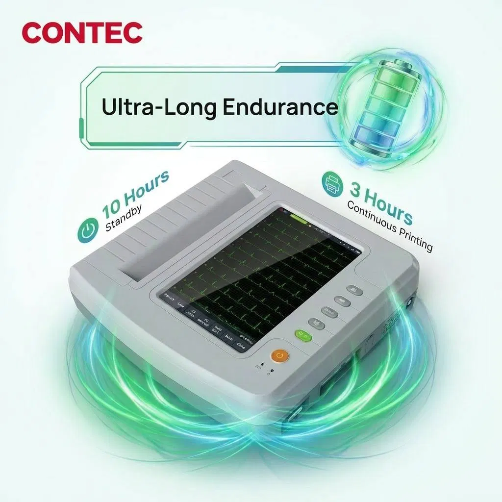 Contec ECG1212g Hospital Portátil Digital 12 Canal Electrocardiógrafo ECG Máquina