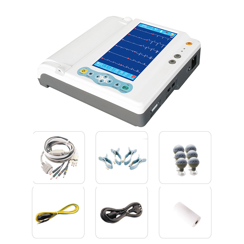 My-H007e Suministro Médico 12 Monitor Holter de ECG Canal Máquina de ECG Portátil
