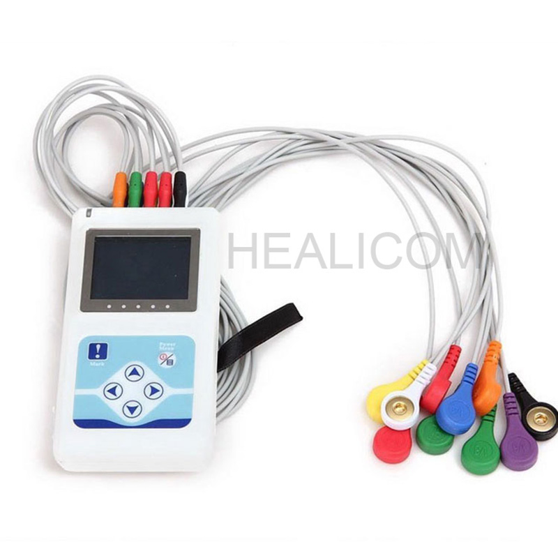 Equipo Médico Electrocardiograma de Mano 12 Monitor Holter ECG
