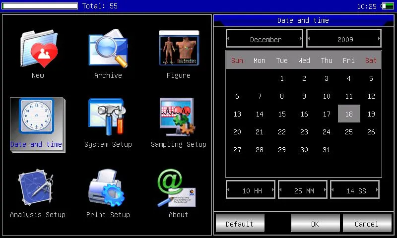 Pantalla de diagnóstico