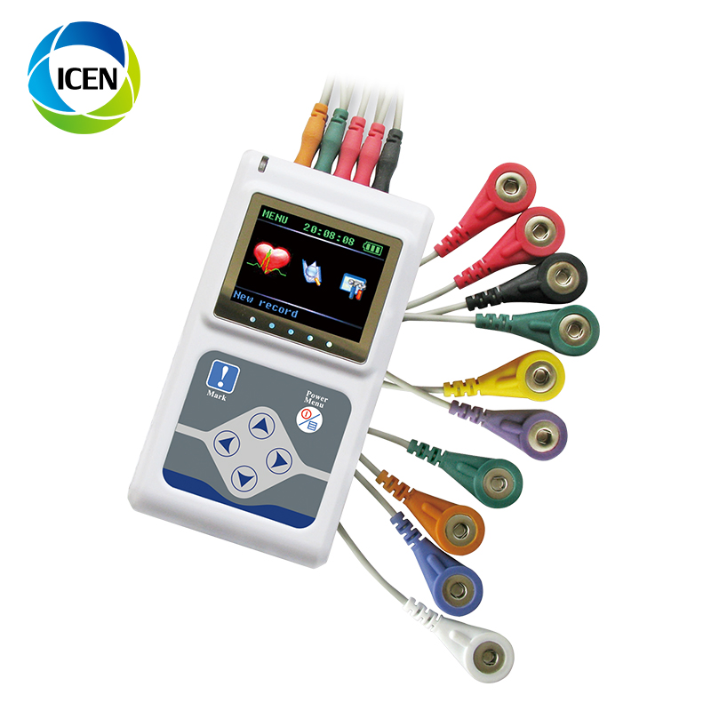 IN-H015 monitor de paciente ECG ambulatorio 24 monitor Holter de una hora