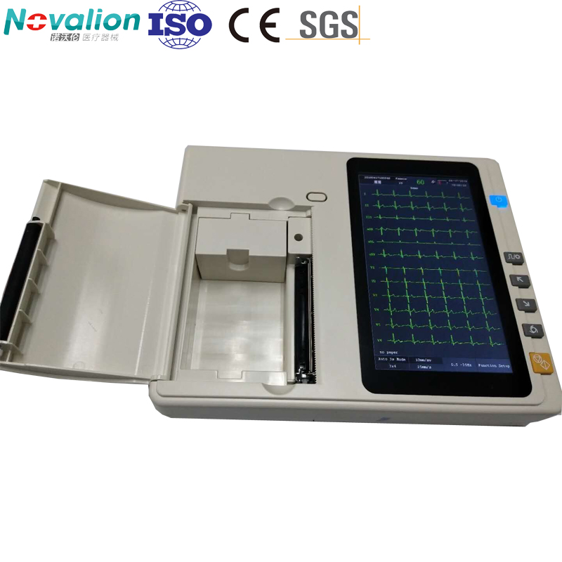 Precio de fábrica 6 Canales 12 Máquina de electrocardiograma EKG ECG con pantalla táctil y CE
