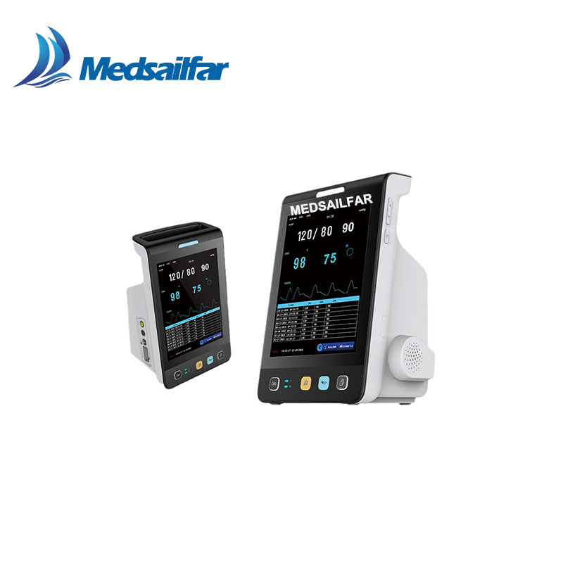 Monitor de paciente portátil pequeño de múltiples parámetros ECG para habitación de pacientes