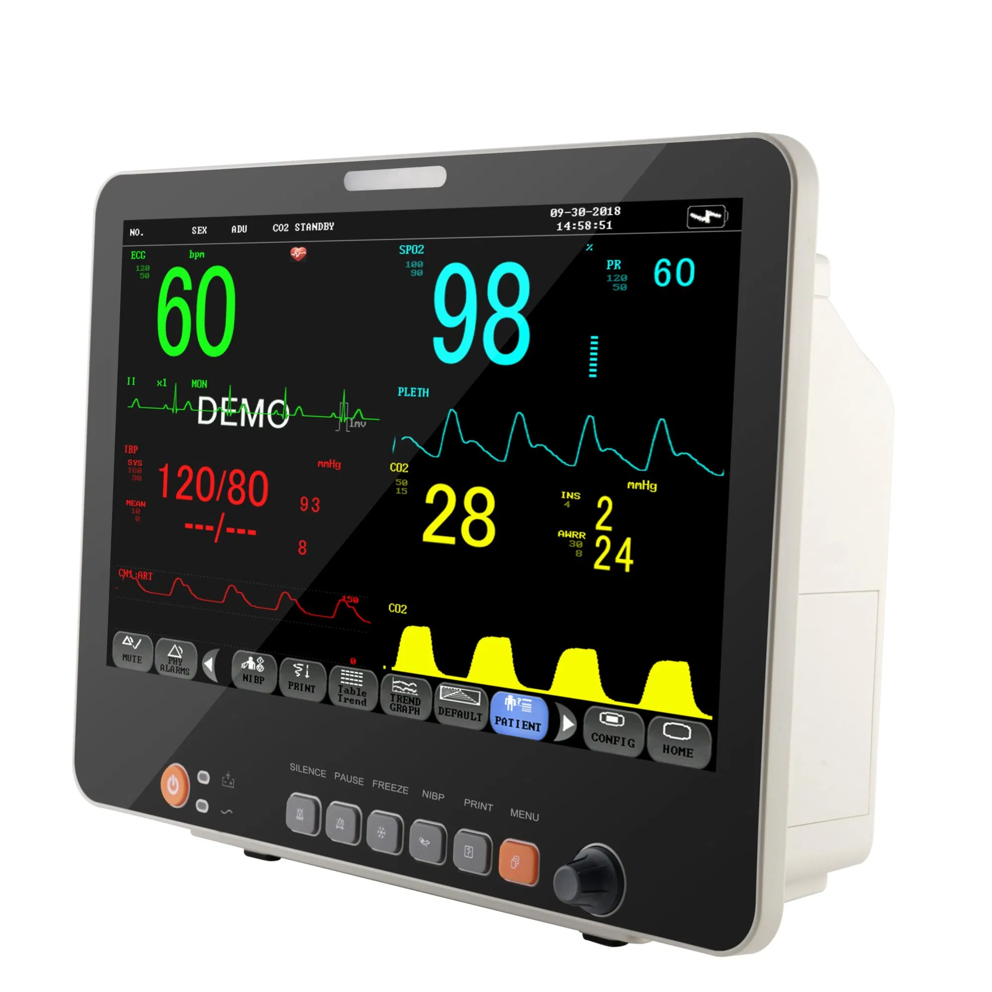 12.1" , 15.1" Monitor de Pacientes en UCI con Pantalla Táctil (aprobación CE, FDA)