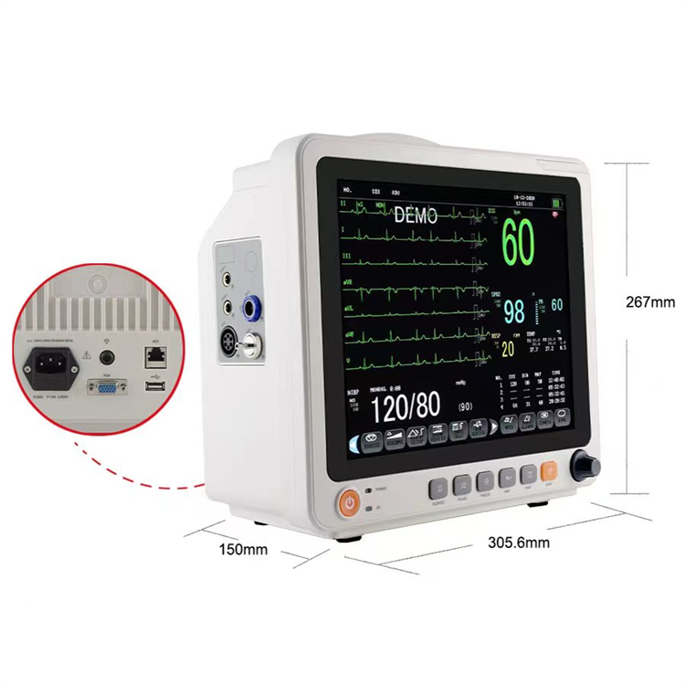 Monitor de Pacientes Múltiples Portátil de Emergencia Médica para Cama de Hospital OEM