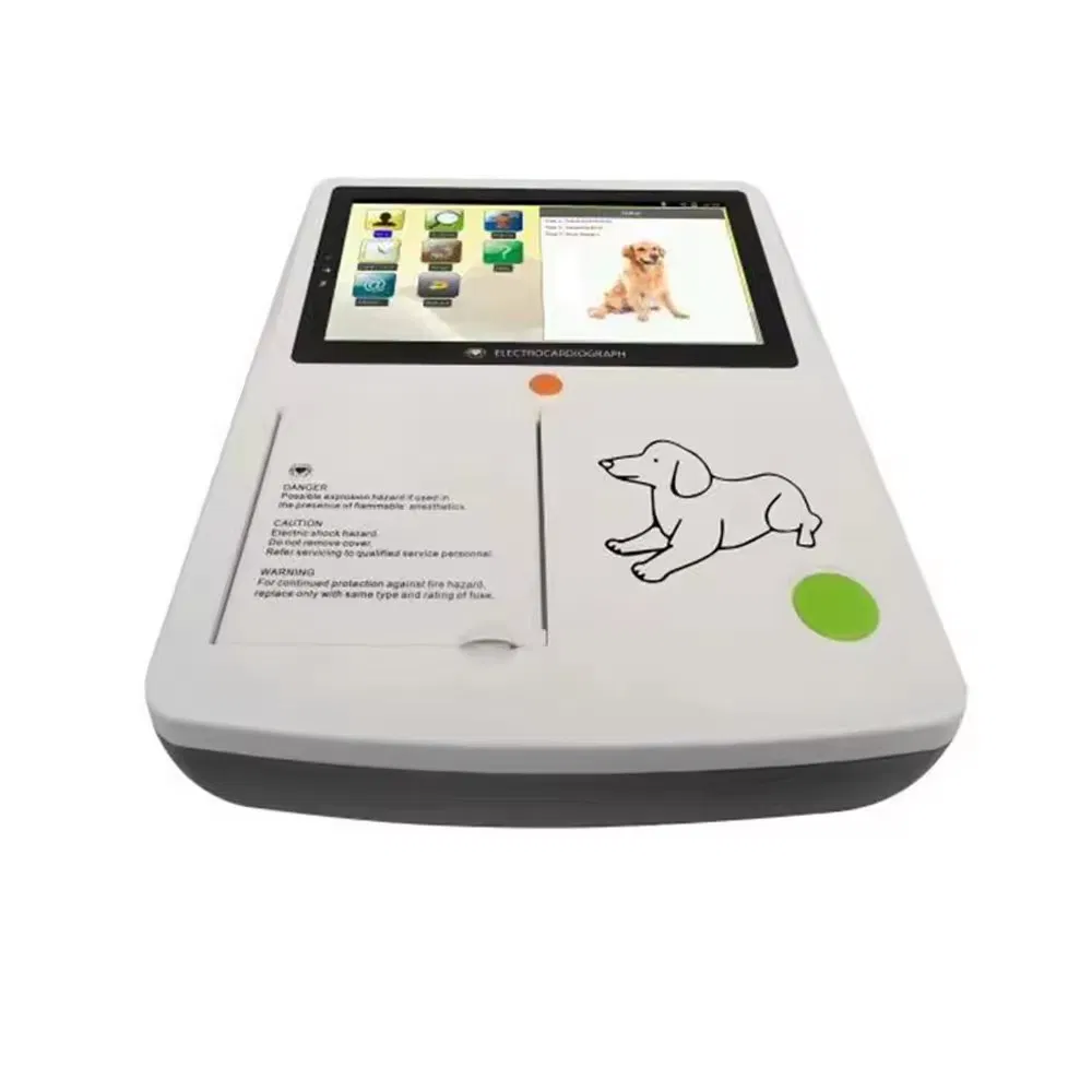 Máquina de electrocardiografía ECG portátil digital completa para animales de venta caliente