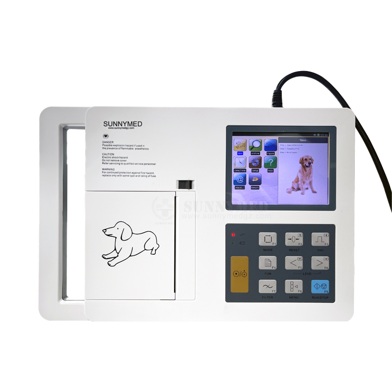 Sy-W052 Veterinario Profesional 6 Máquina de ECG para Animales Mascotas