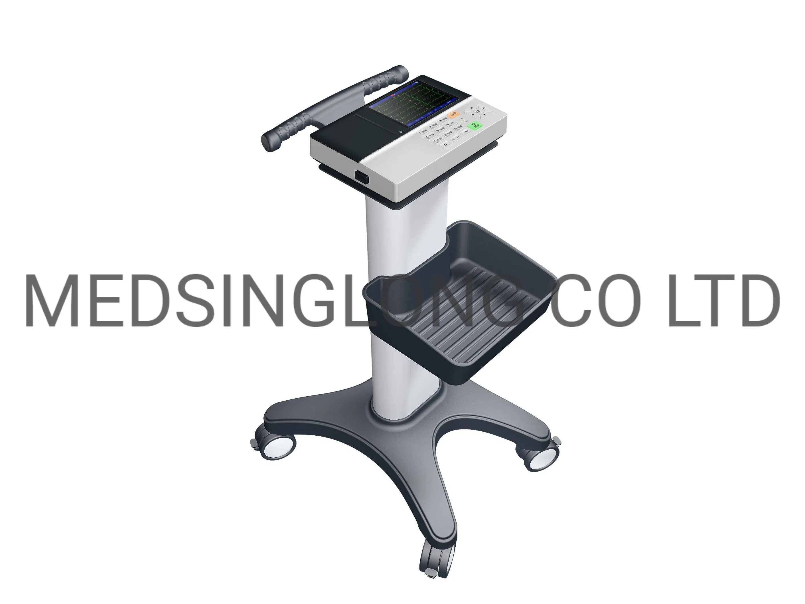 Máquina de ECG Digital de Tres Canales Zoncare de Alta Gama / Máquina de Electrocardiograma con Carro Opcional Mslec41