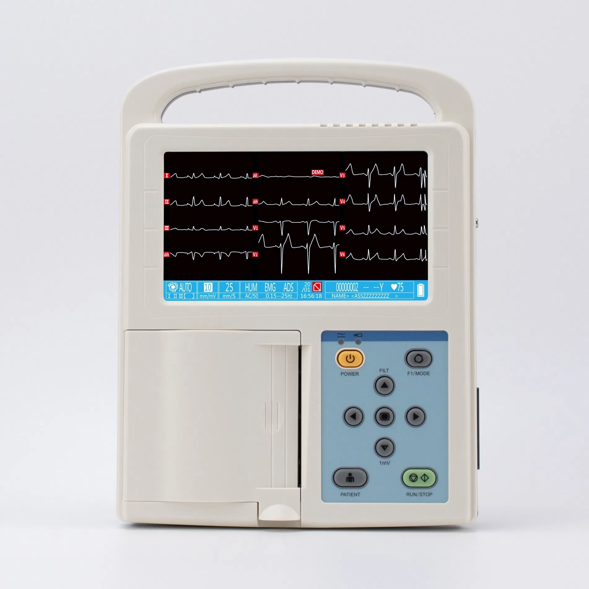 Médico 3 Canal 12 Conduce Máquina de ECG/EKG Electrocardiógrafo