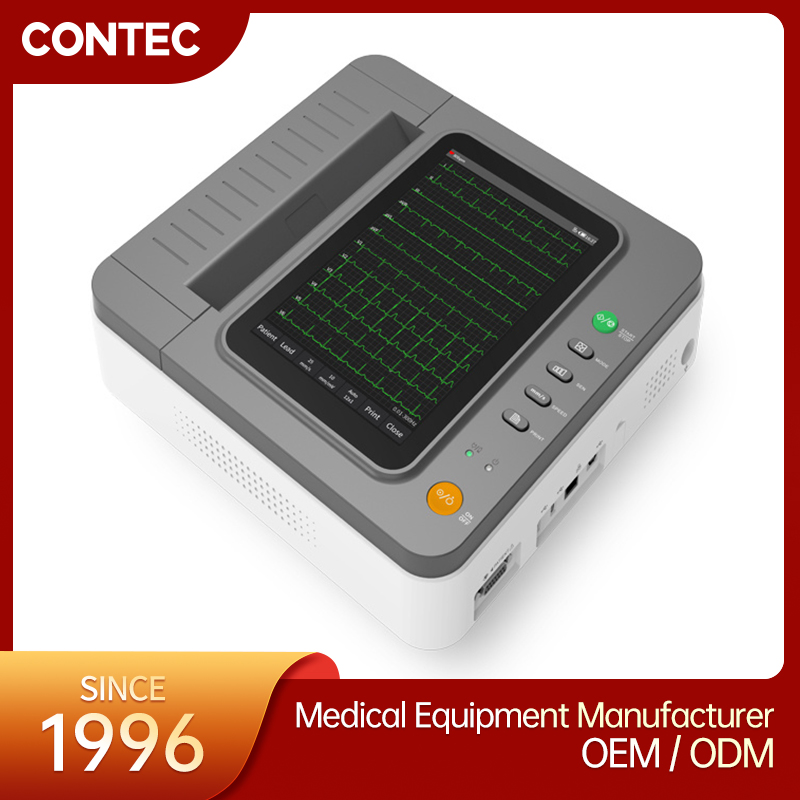 Contec E18m 18 Máquina de ECG de 12 derivaciones 12 Monitor de ECG EKG Electrocardiógrafo