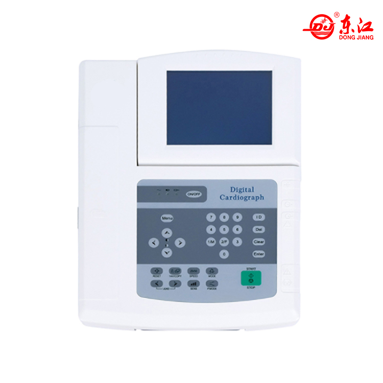 Máquina de ECG de diagnóstico 12 con interpretación, almacenamiento, conexión USB, gran pantalla LCD