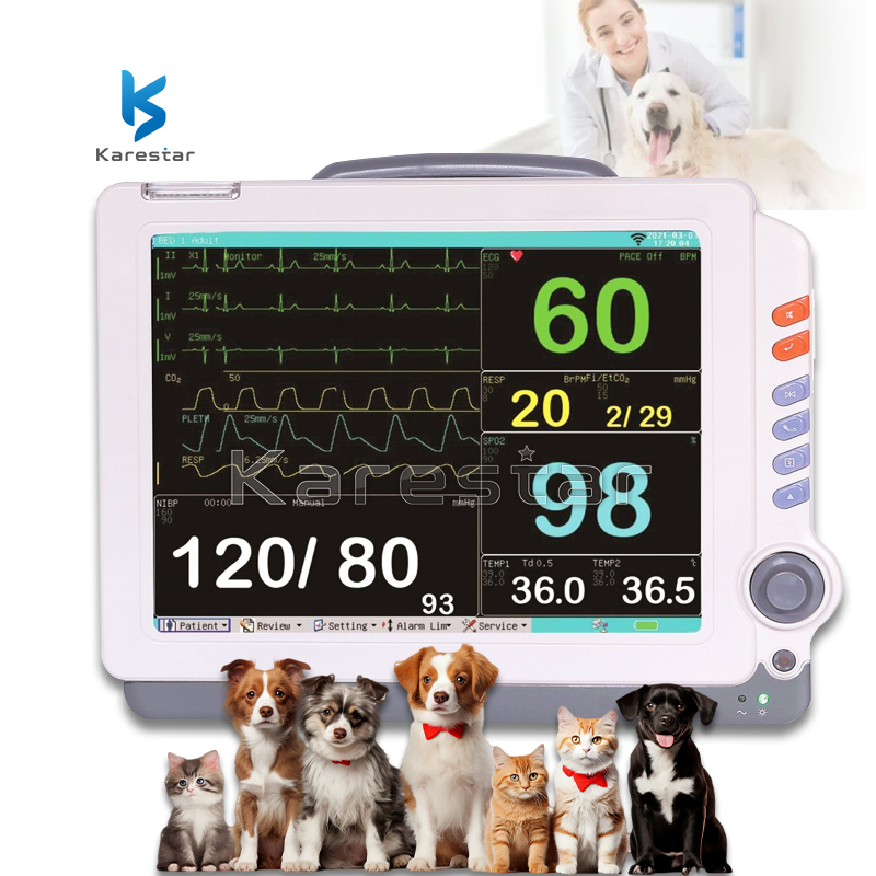 K-J105 Equipo de Clínica Veterinaria Monitor Multi Parámetro Instrumento Médico Animal