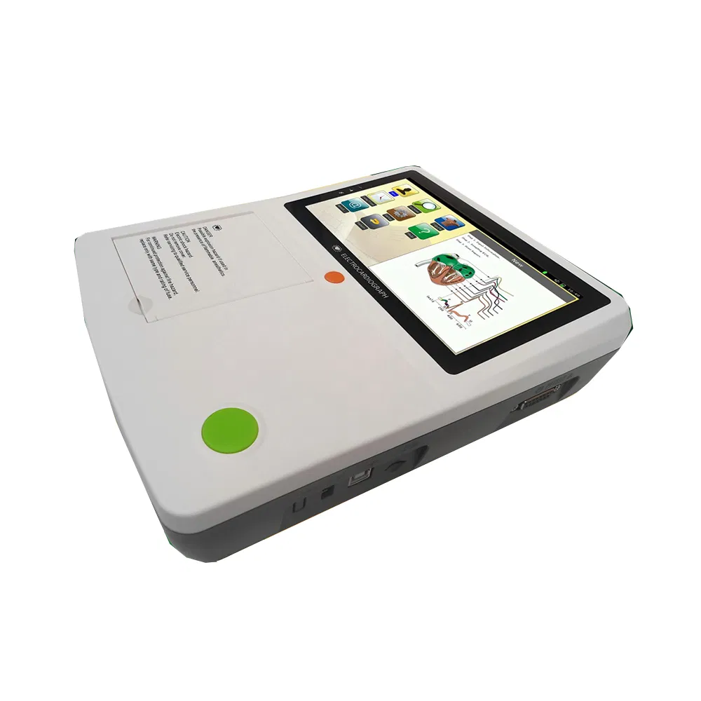 Fy-N3 Portátil 7 Pulgadas Pantalla Táctil Máquina de ECG 3 Canal 12 Electrocardiógrafo Inalámbrico