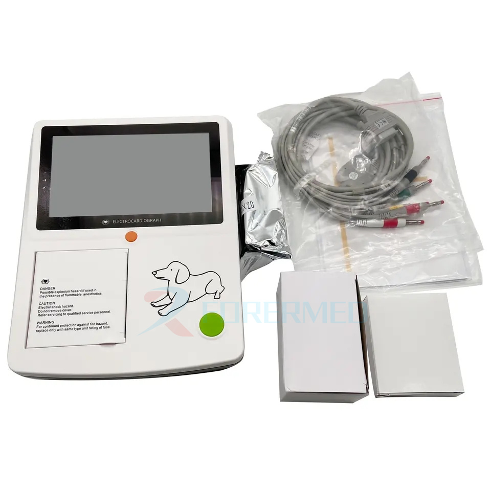 Holter ECG 12 Canal ECG Rollo de Papel Veterinario 3 Canal EKG Máquina Monitor ECG