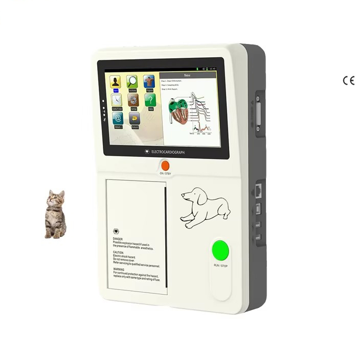 Máquina de electrocardiografía ECG portátil digital completa personalizada de China para animales