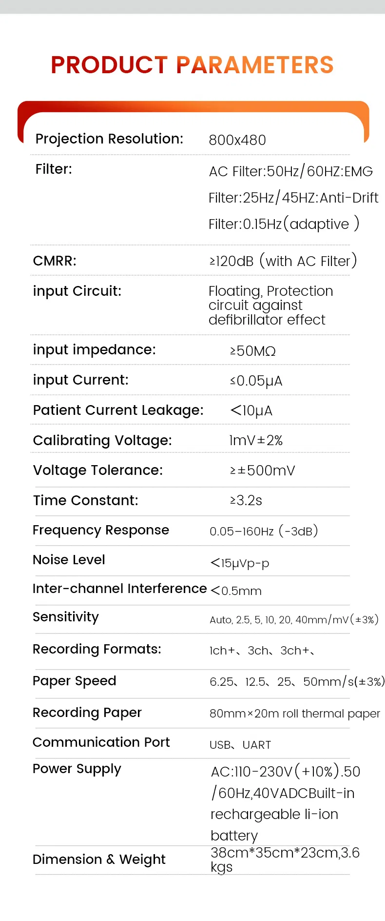 Monitor EKG Máquina de Cardiografía Veterinaria 3